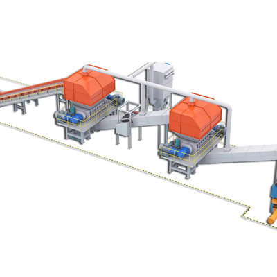 Installazione di smistamento dei rifiuti per la gestione dei rifiuti da costruzione capacità 10 tonnellate-500 tonnellate