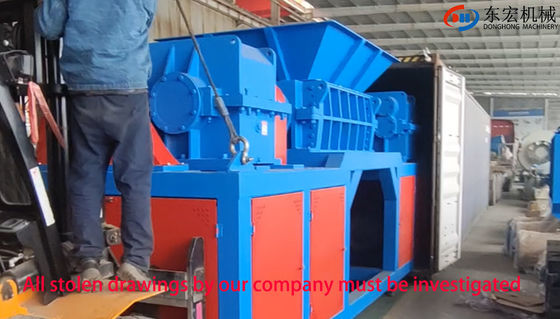 Materiale di alluminio Multifunzionale Double Shaft Shredder per grande frantumazione di rottami di metallo