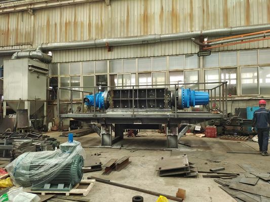 Trituratore di sacchetti tessuti di plastica a doppio asse in acciaio al carbonio per reti da pesca e tubi a pellicola