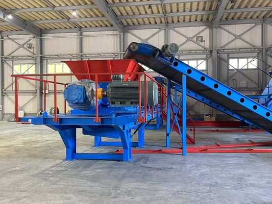 Strato di acciaio al carbonio a doppio asse trituratore per rifiuti di elettrodomestici peso 8000 kg