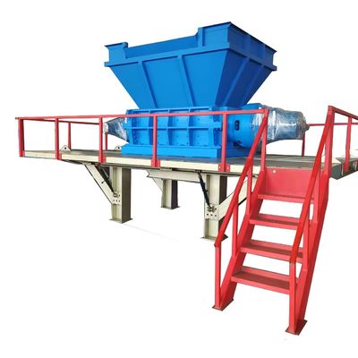 110kW Stainless Steel Building Template Shredder Biassiale Rubber Crusher per rifiuti urbani