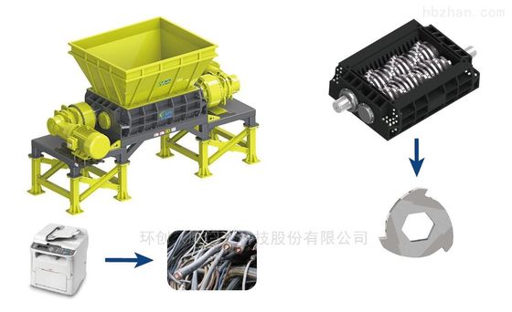 110kW di potenza in acciaio inossidabile scarto frigorifero triturazione e smontaggio linea di produzione